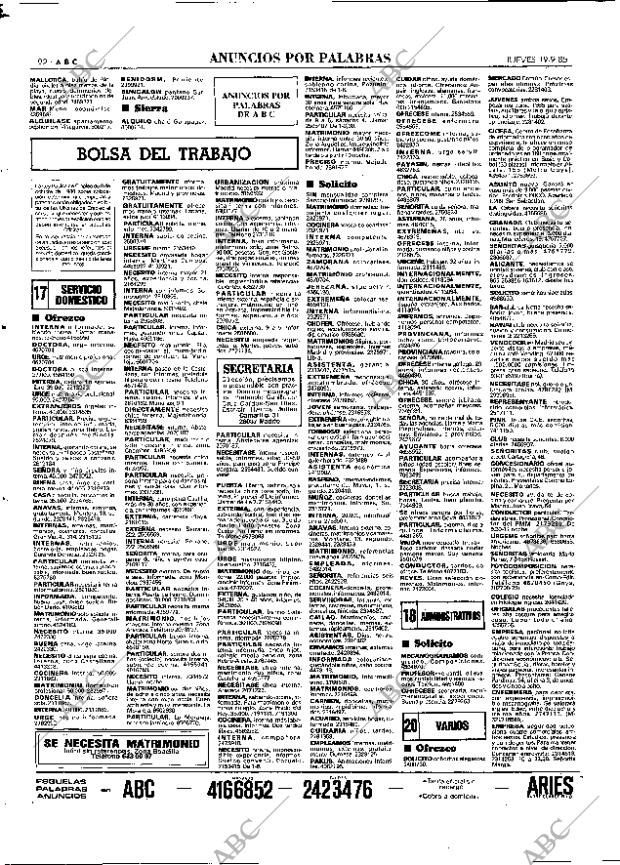 ABC MADRID 19-09-1985 página 92