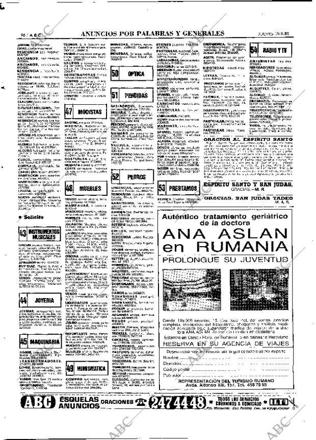 ABC MADRID 19-09-1985 página 96