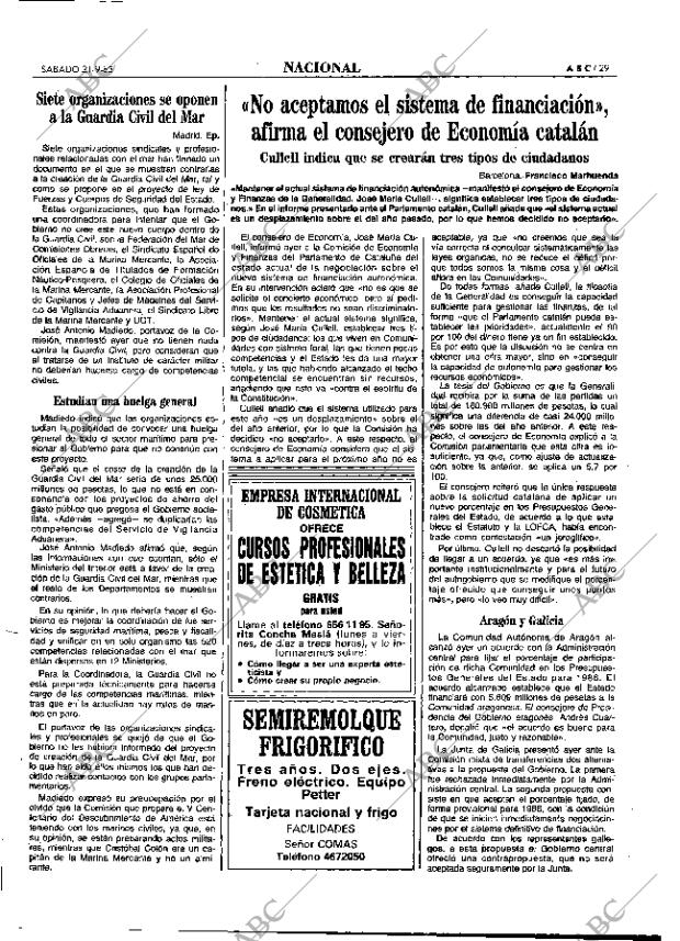 ABC MADRID 21-09-1985 página 29