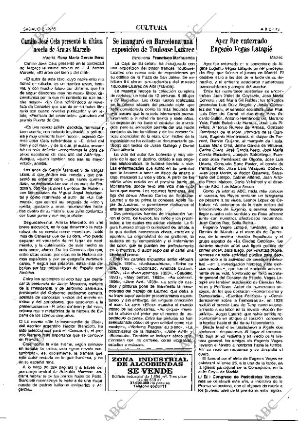 ABC MADRID 21-09-1985 página 43