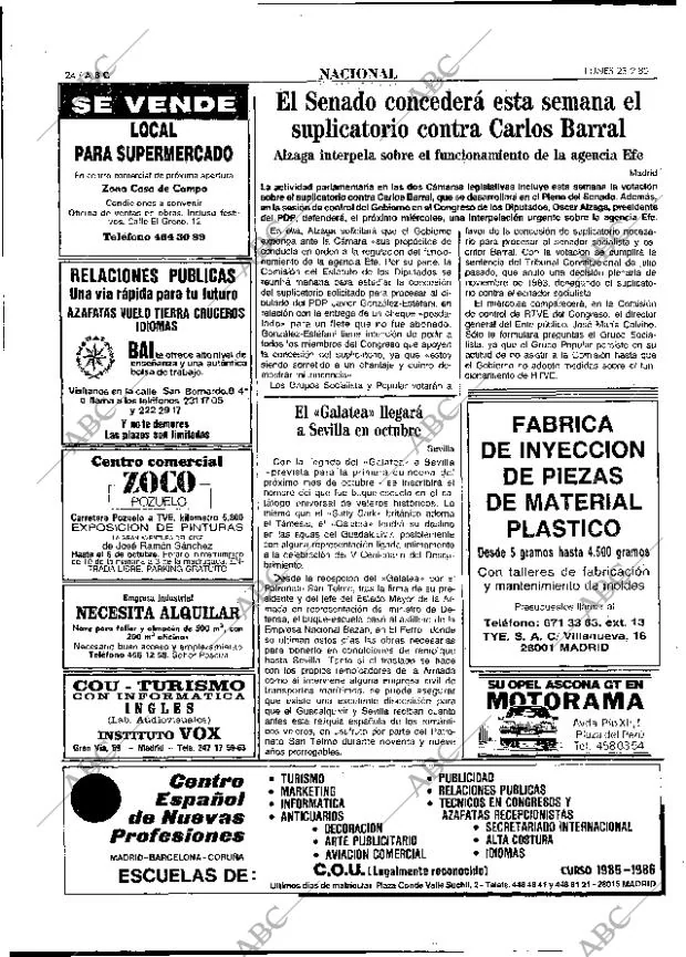 ABC MADRID 23-09-1985 página 24