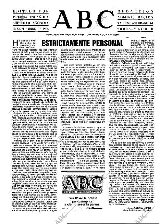 ABC MADRID 23-09-1985 página 3