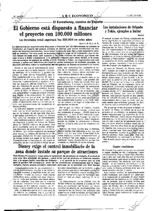 ABC MADRID 23-09-1985 página 40