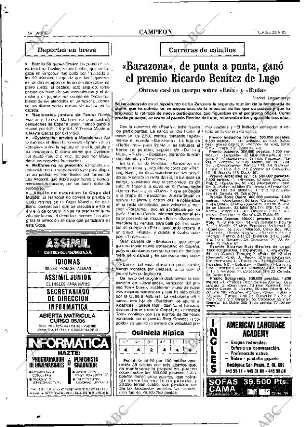 ABC MADRID 23-09-1985 página 64