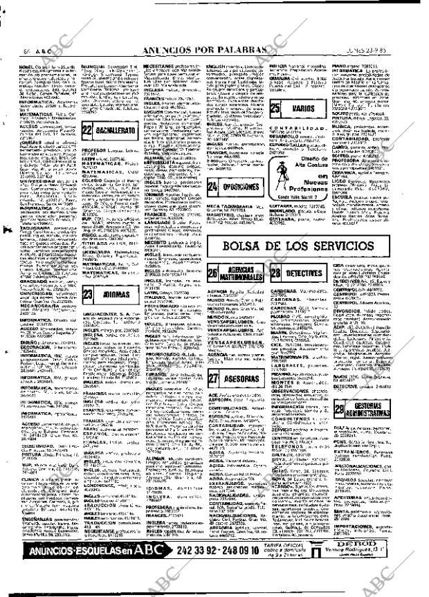 ABC MADRID 23-09-1985 página 86