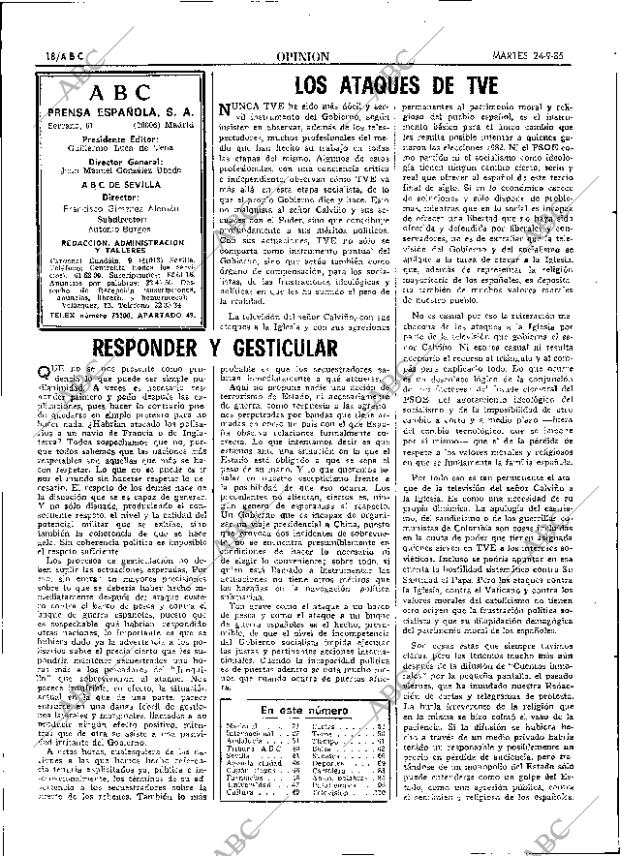 ABC SEVILLA 24-09-1985 página 18
