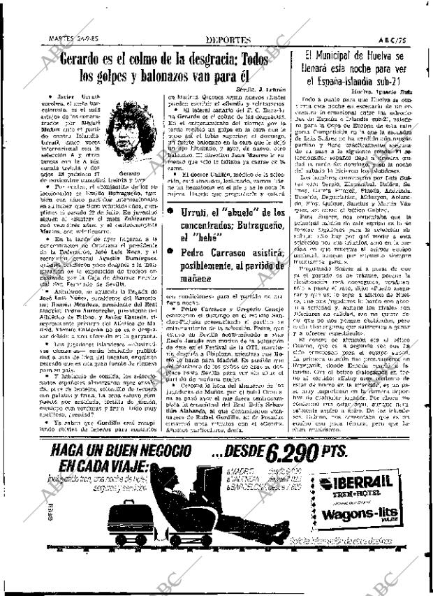 ABC SEVILLA 24-09-1985 página 75