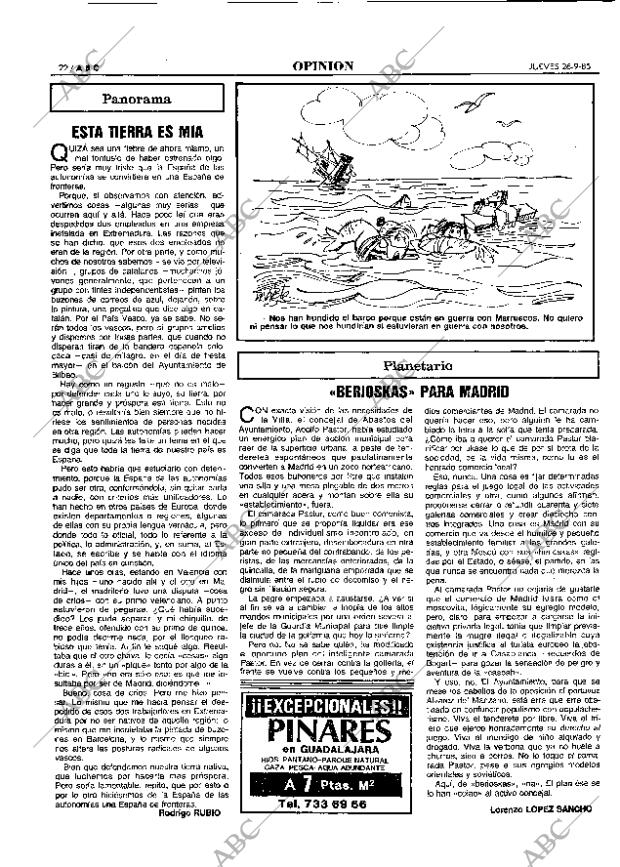 ABC MADRID 26-09-1985 página 22