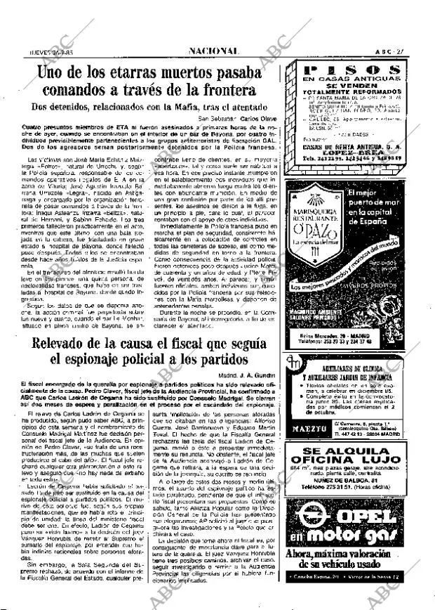 ABC MADRID 26-09-1985 página 27