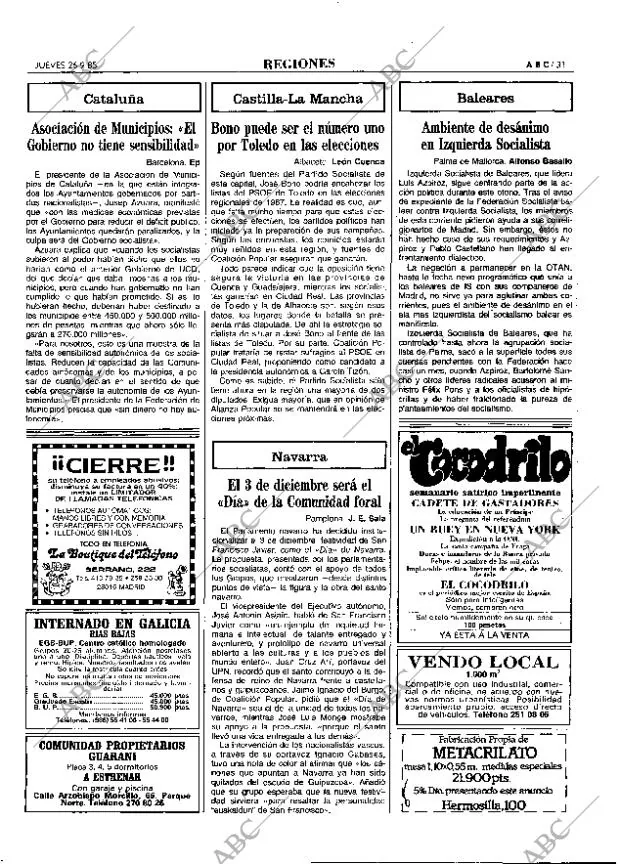 ABC MADRID 26-09-1985 página 31