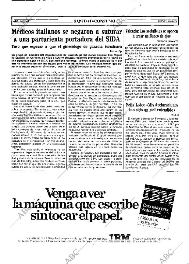 ABC MADRID 26-09-1985 página 44