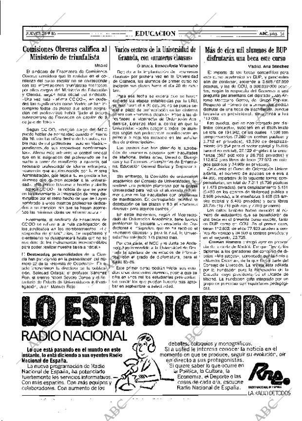 ABC MADRID 26-09-1985 página 51