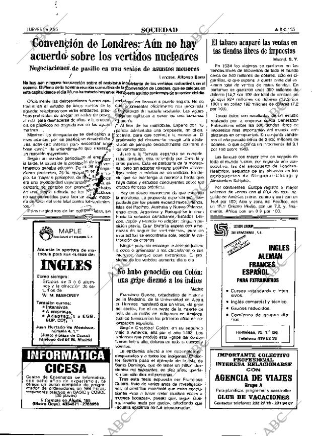 ABC MADRID 26-09-1985 página 55