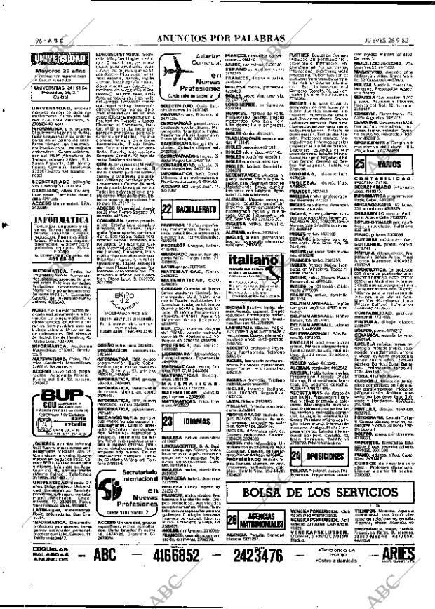 ABC MADRID 26-09-1985 página 96
