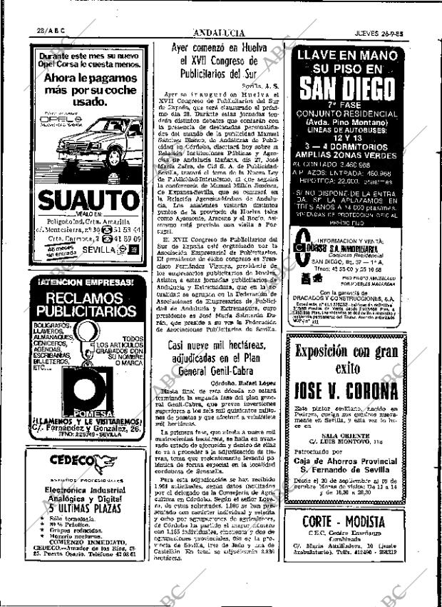 ABC SEVILLA 26-09-1985 página 28