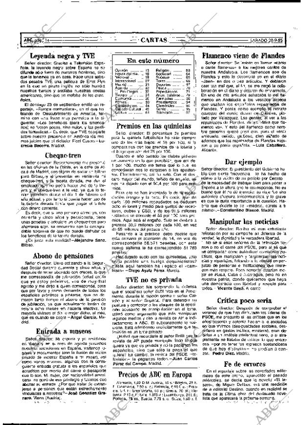 ABC MADRID 28-09-1985 página 14