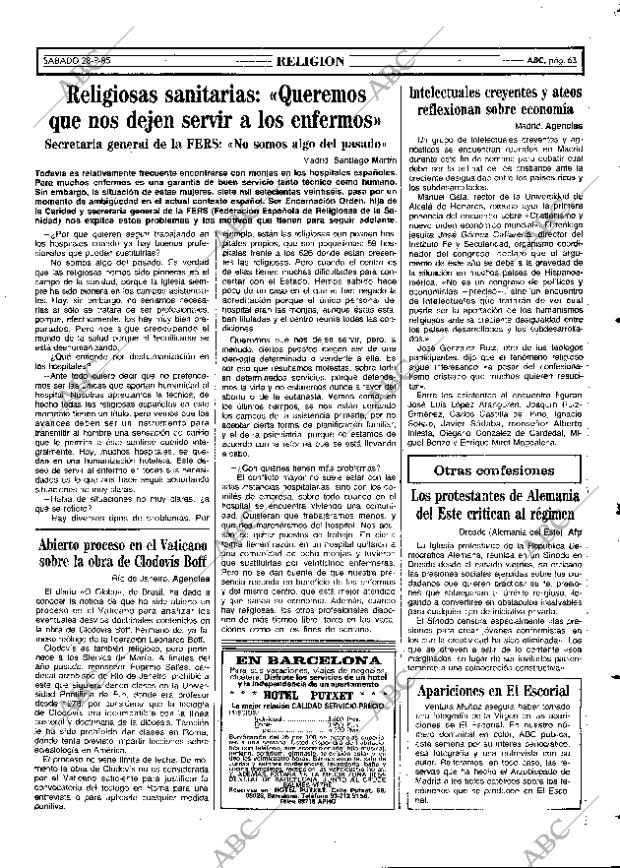 ABC MADRID 28-09-1985 página 63