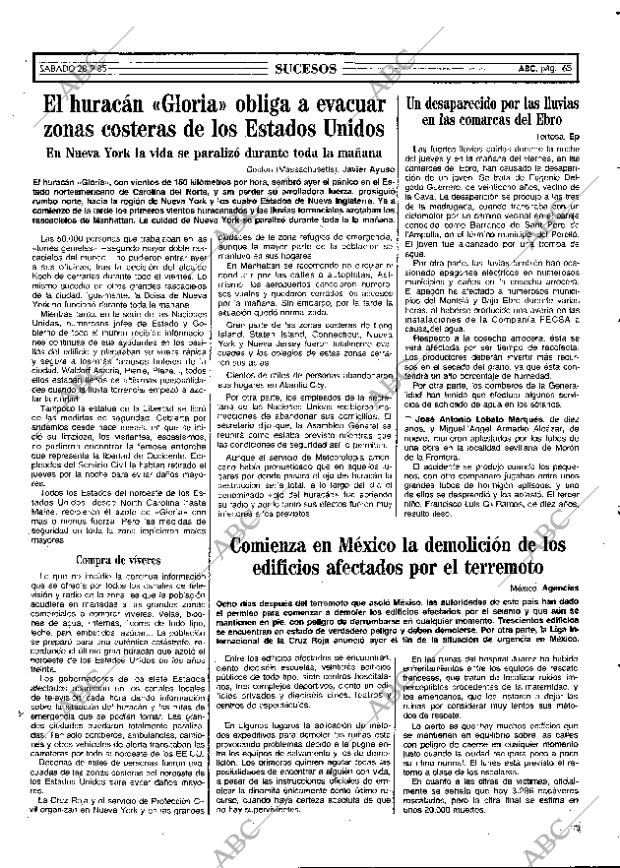 ABC MADRID 28-09-1985 página 65