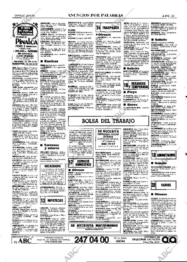 ABC MADRID 28-09-1985 página 83