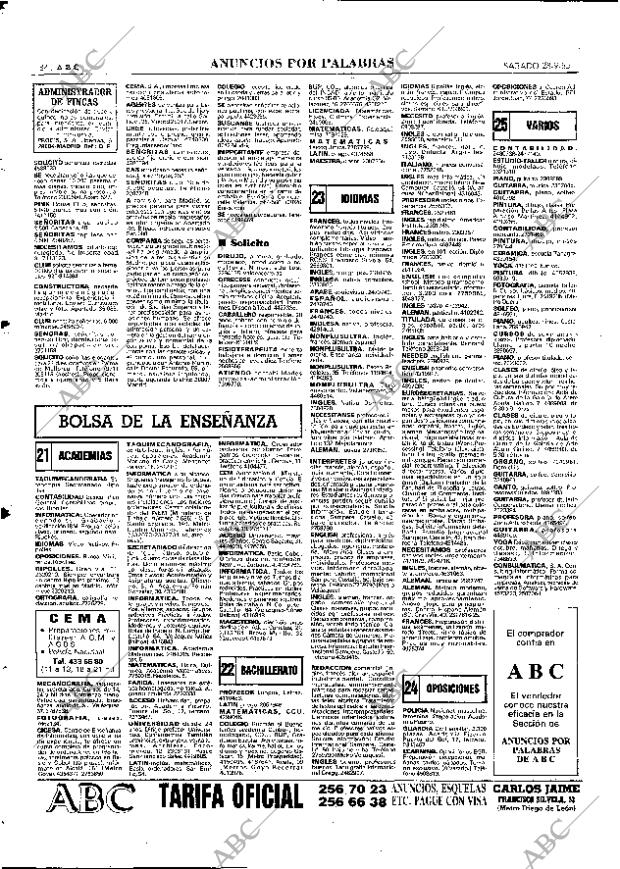 ABC MADRID 28-09-1985 página 84