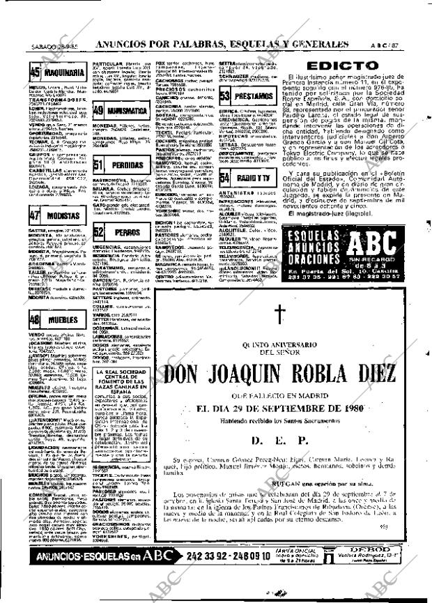ABC MADRID 28-09-1985 página 87