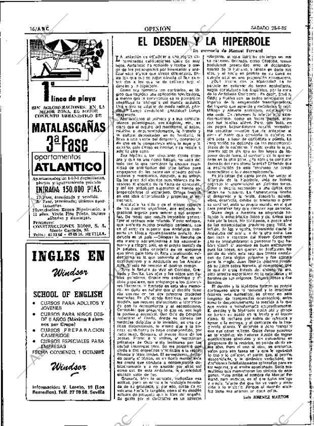 ABC SEVILLA 28-09-1985 página 16
