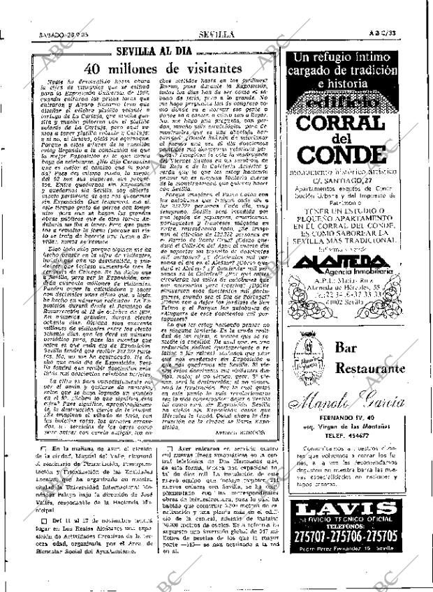 ABC SEVILLA 28-09-1985 página 33