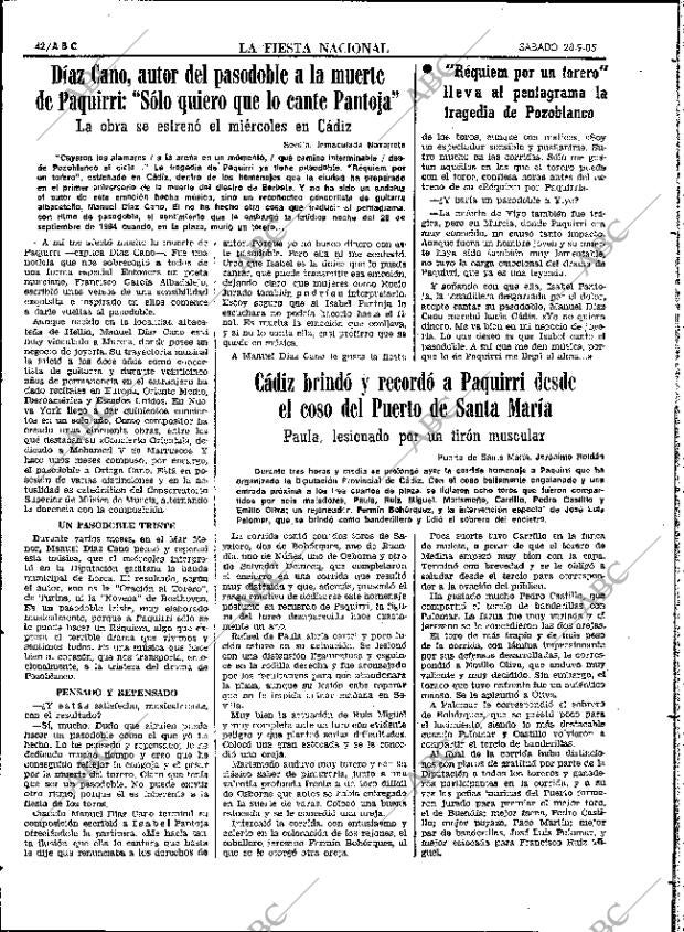 ABC SEVILLA 28-09-1985 página 42