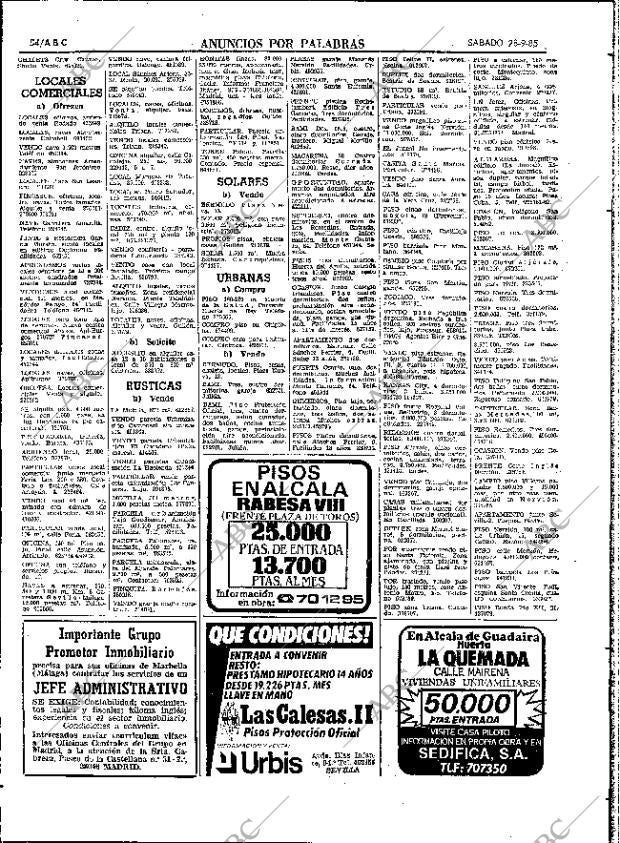 ABC SEVILLA 28-09-1985 página 54