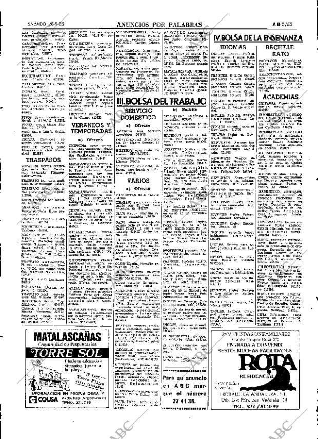 ABC SEVILLA 28-09-1985 página 55