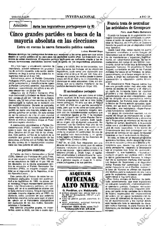 ABC MADRID 05-10-1985 página 29