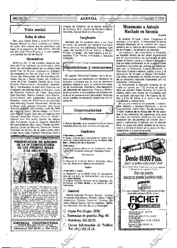 ABC MADRID 11-10-1985 página 40