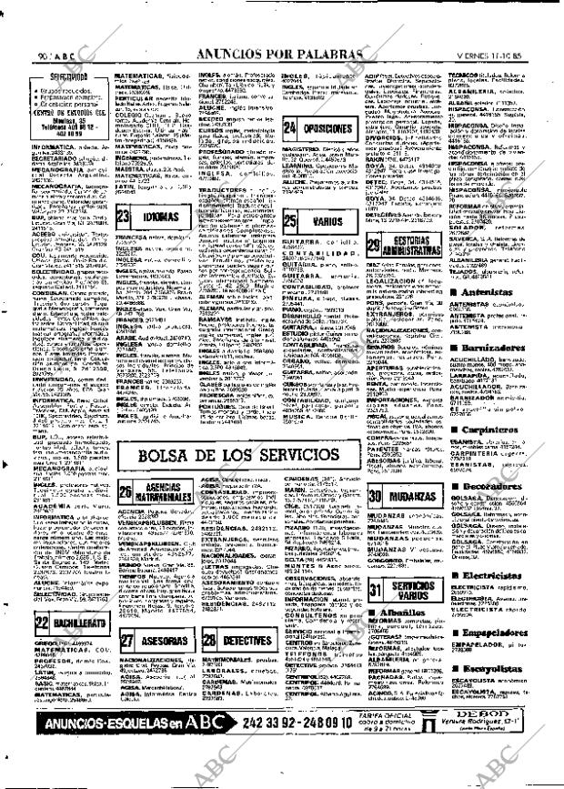 ABC MADRID 11-10-1985 página 90