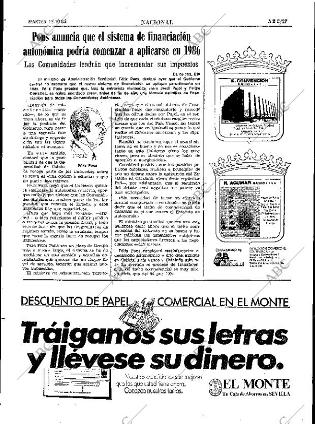 ABC SEVILLA 15-10-1985 página 27