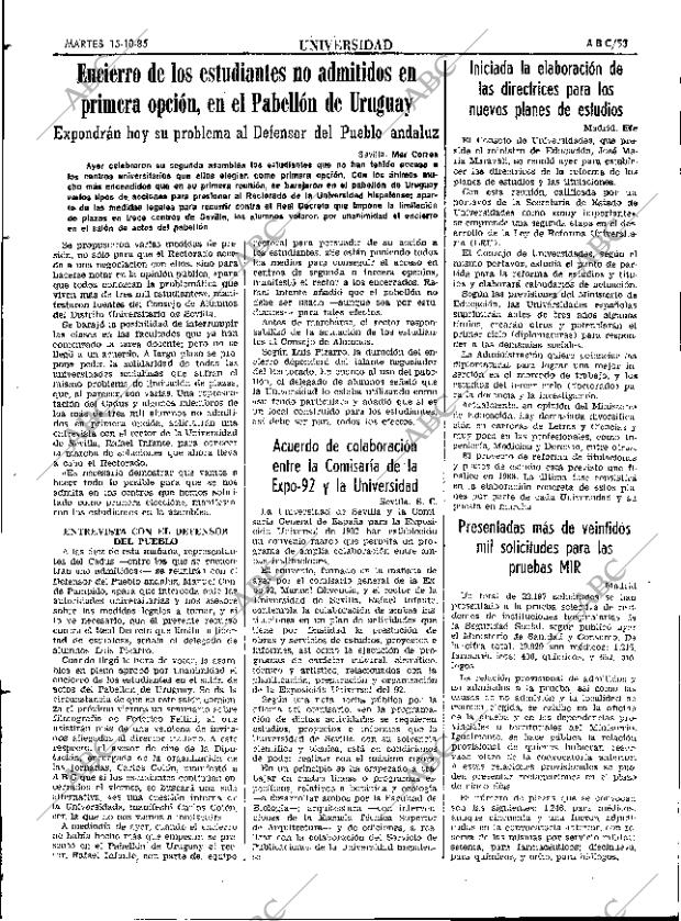 ABC SEVILLA 15-10-1985 página 53