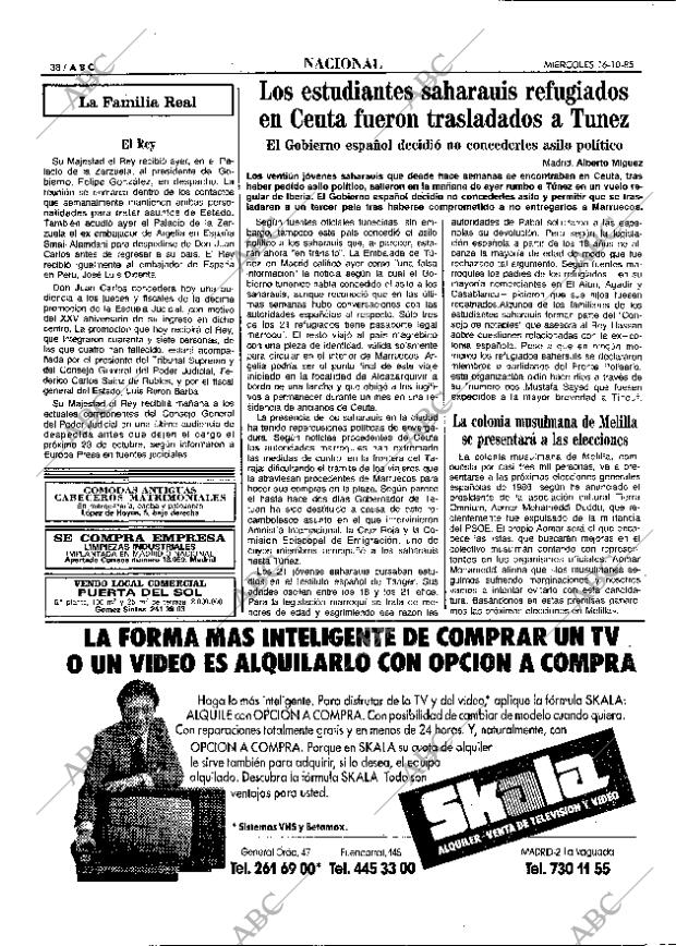 ABC MADRID 16-10-1985 página 38
