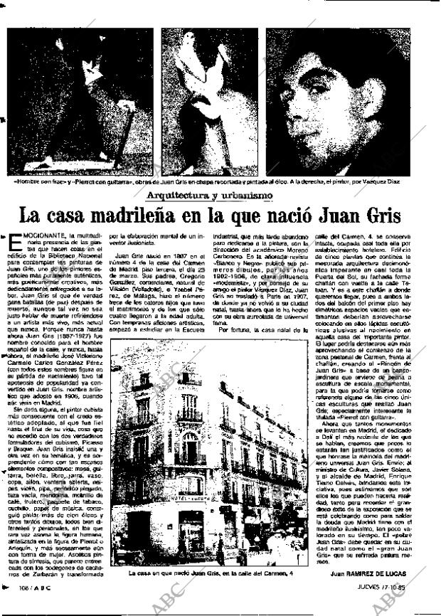 ABC MADRID 17-10-1985 página 108