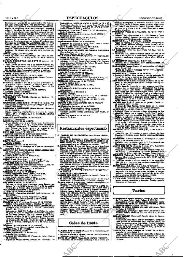 ABC MADRID 20-10-1985 página 100