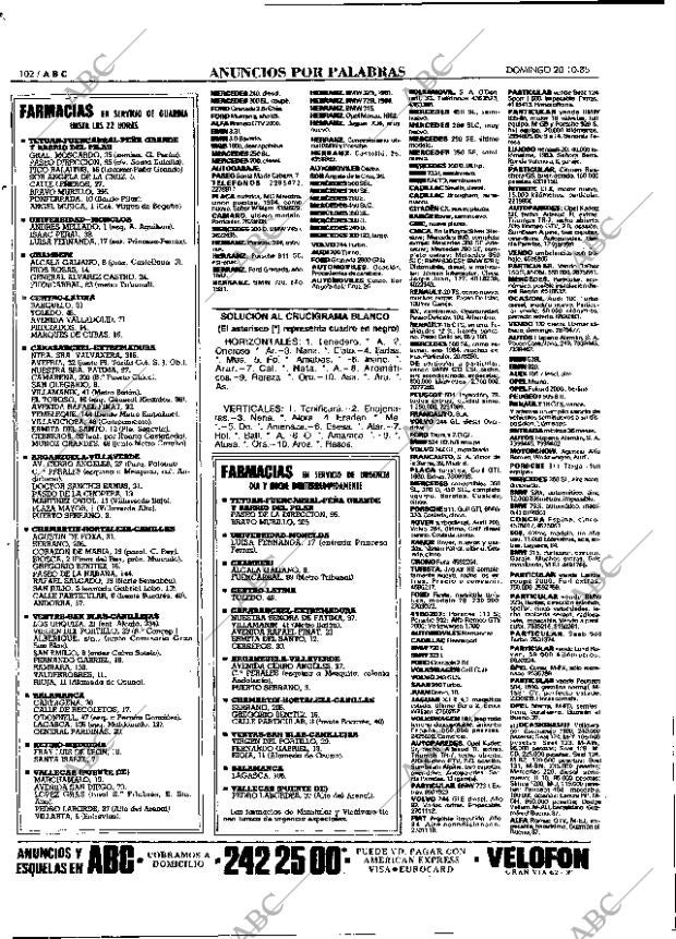 ABC MADRID 20-10-1985 página 102