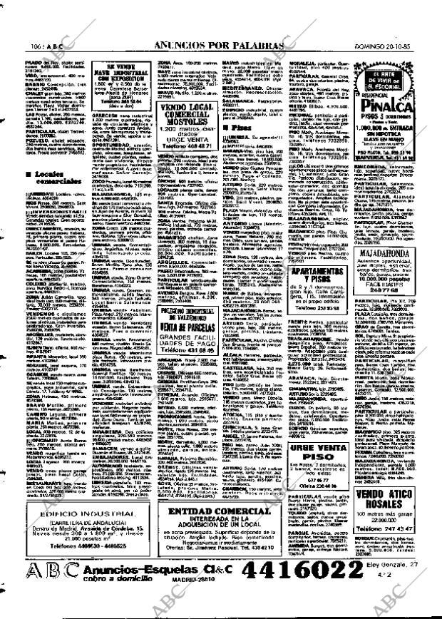 ABC MADRID 20-10-1985 página 106