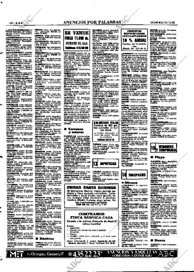 ABC MADRID 20-10-1985 página 108