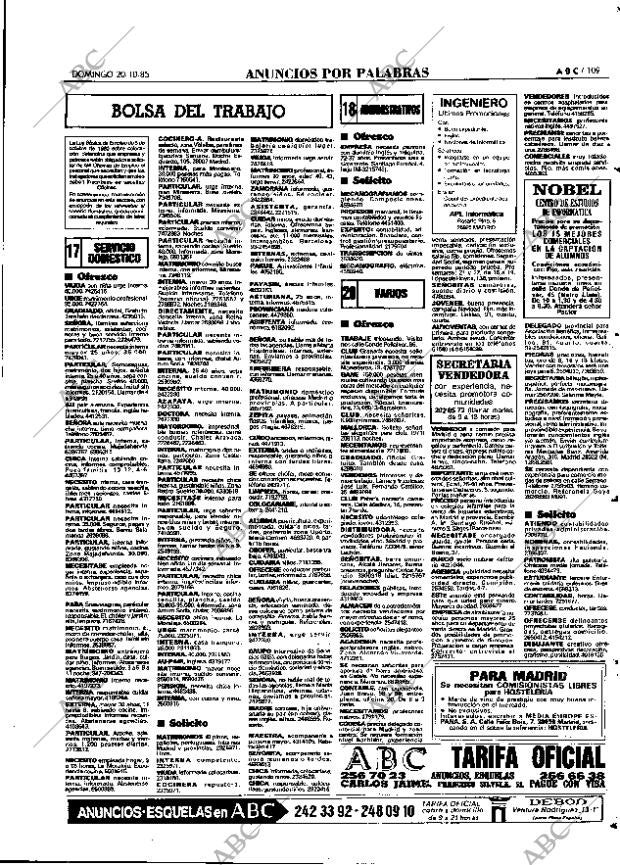ABC MADRID 20-10-1985 página 109