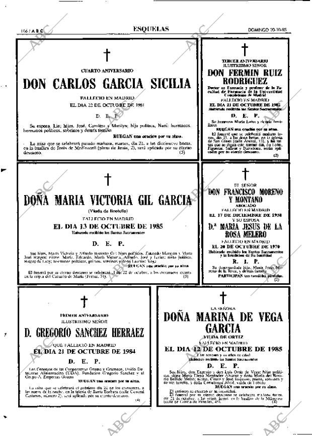 ABC MADRID 20-10-1985 página 116