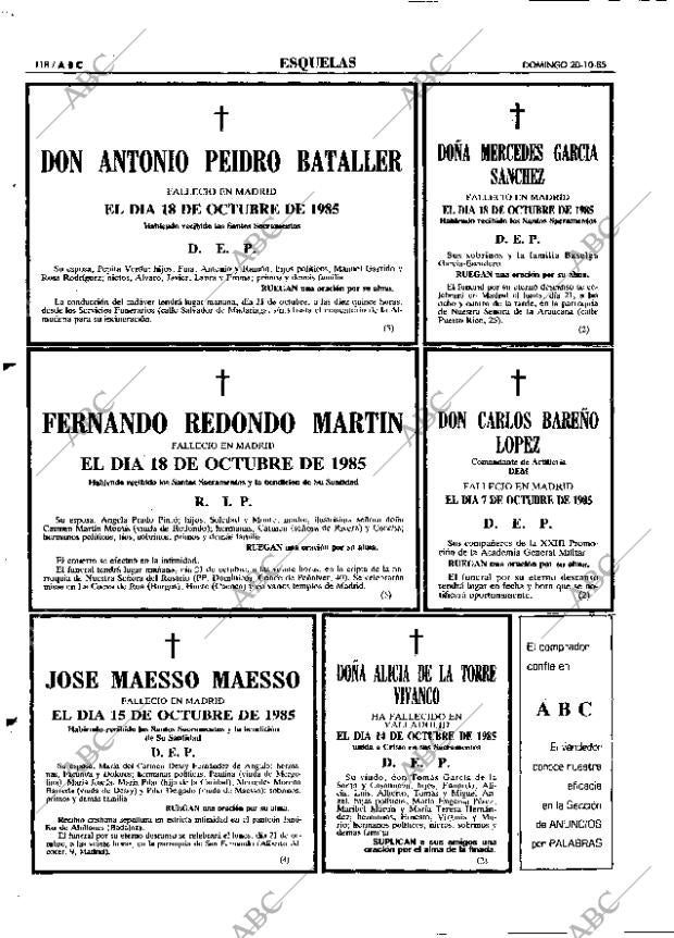 ABC MADRID 20-10-1985 página 118