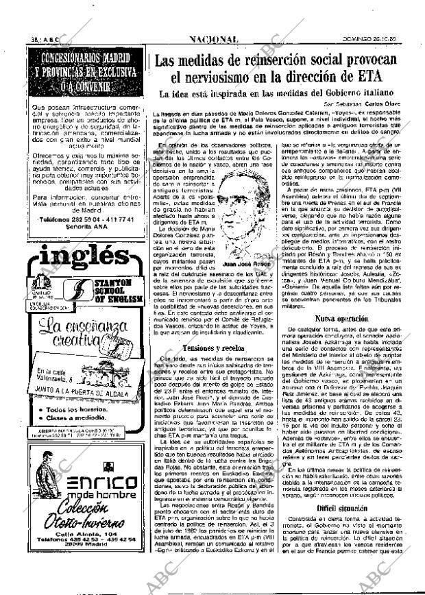 ABC MADRID 20-10-1985 página 38