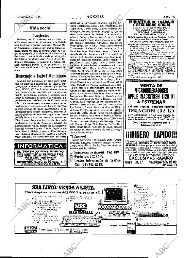 ABC MADRID 20-10-1985 página 53