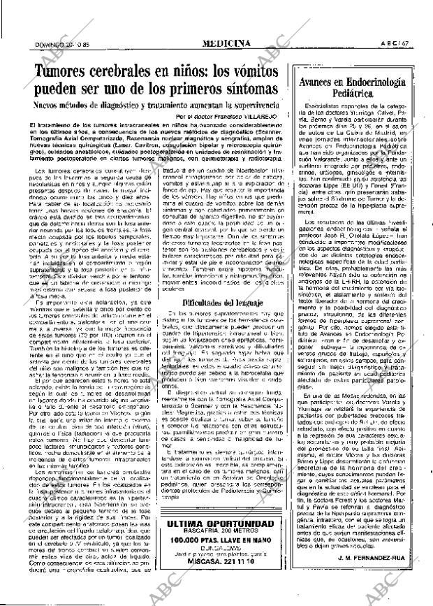ABC MADRID 20-10-1985 página 67