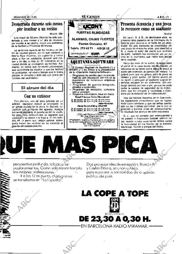 ABC MADRID 20-10-1985 página 71