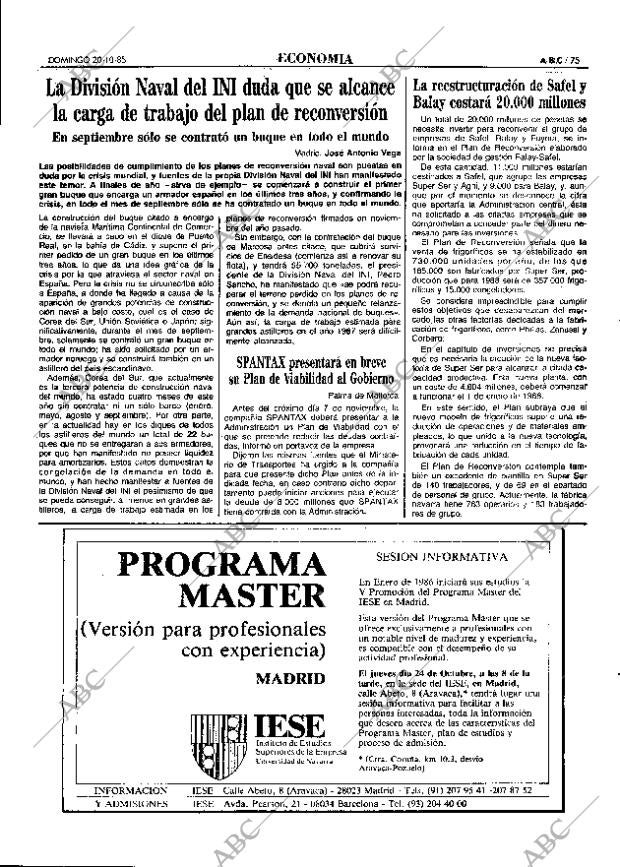 ABC MADRID 20-10-1985 página 75