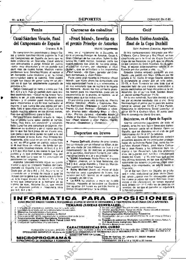 ABC MADRID 20-10-1985 página 90